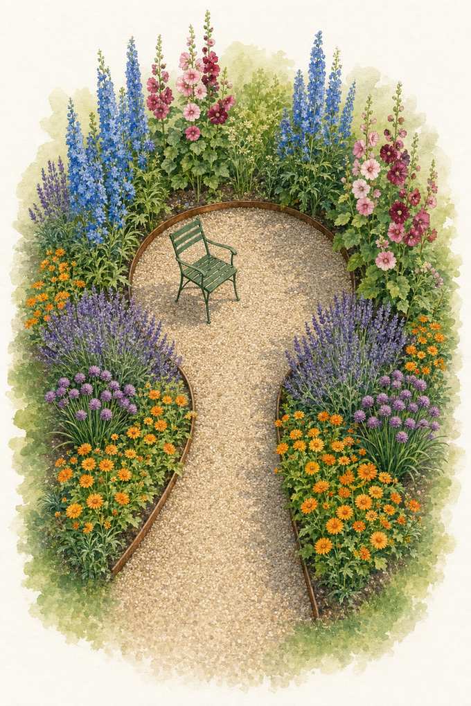 3. Build a Keyhole Bed Around a Tiny Sitting Spot — AI concept illustration