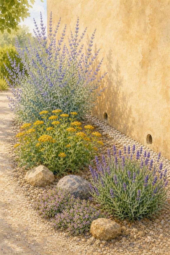 8. Make a Dry Cottage Garden for the Hottest Strip — AI concept illustration