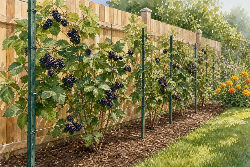 9. Train Thornless Berries Along the Back Fence — AI concept illustration