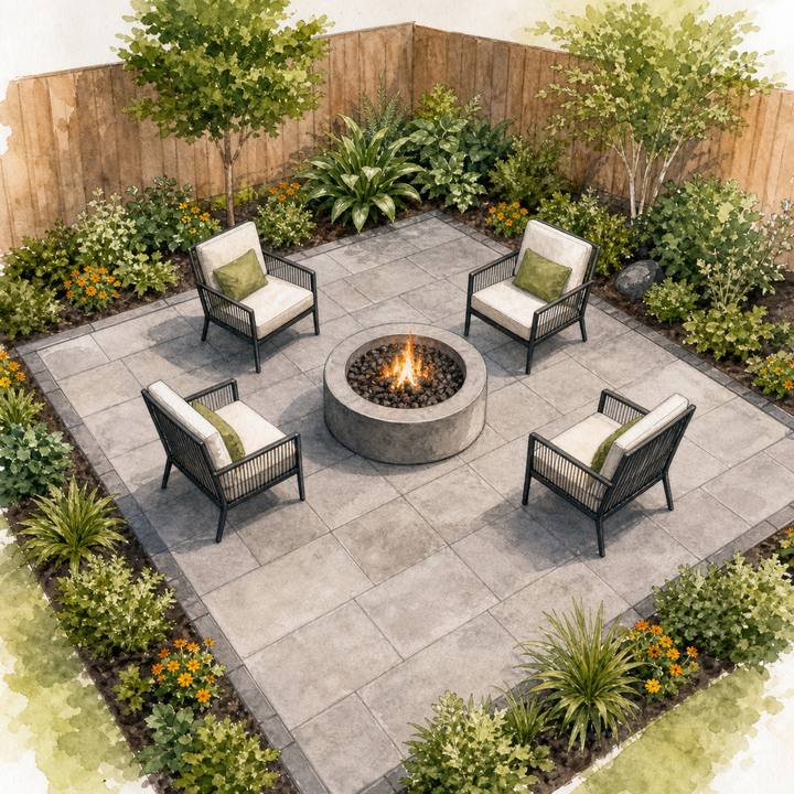 2. Use a paver apron where chair legs land — AI concept illustration