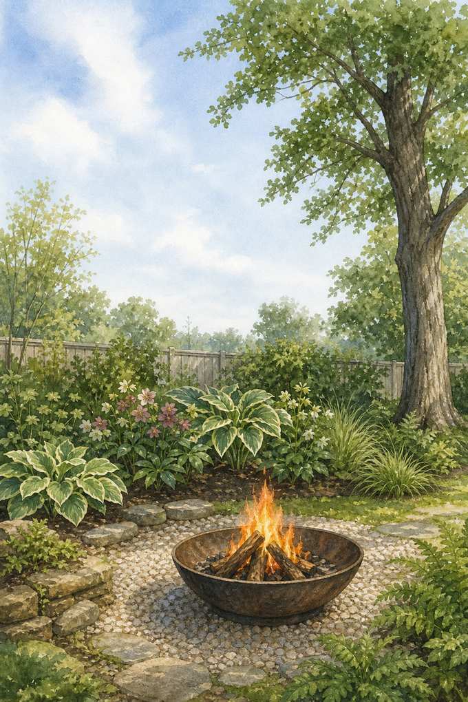 8. Keep the fire zone out from under tree canopies — AI concept illustration