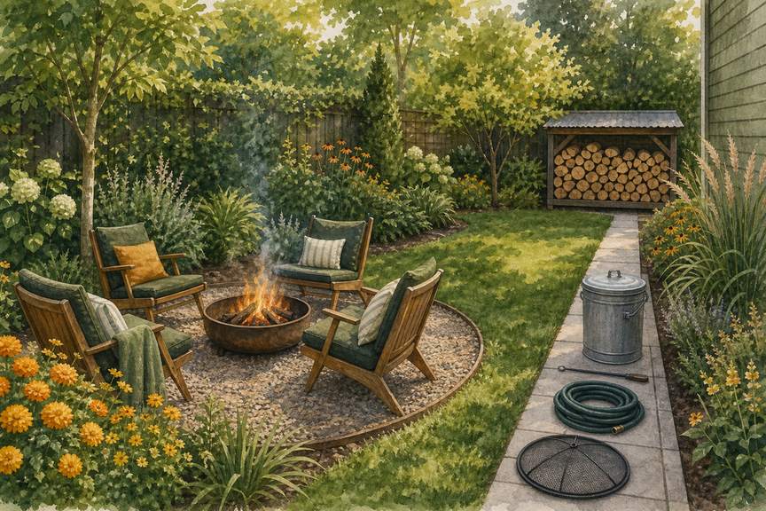9. Add a spark-safe service corner beside the seating — AI concept illustration