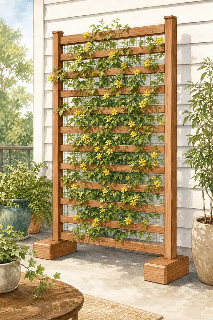 9. Use a Weighted Privacy Screen as a Trellis — AI concept illustration