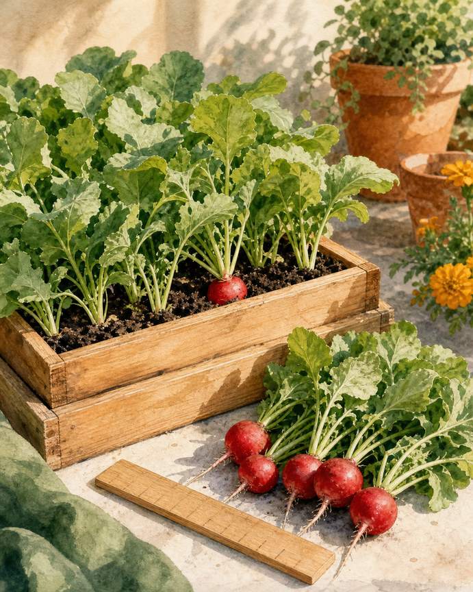 2. Fast-Growing Round Radishes — AI concept illustration
