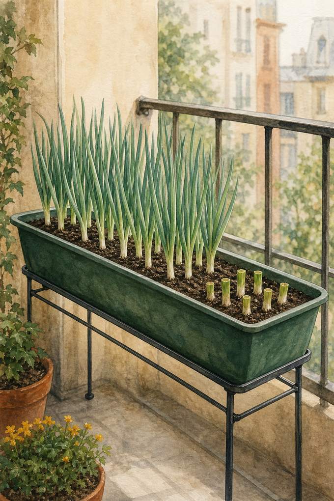 5. Scallions Regrown Once, Then Replanted — AI concept illustration