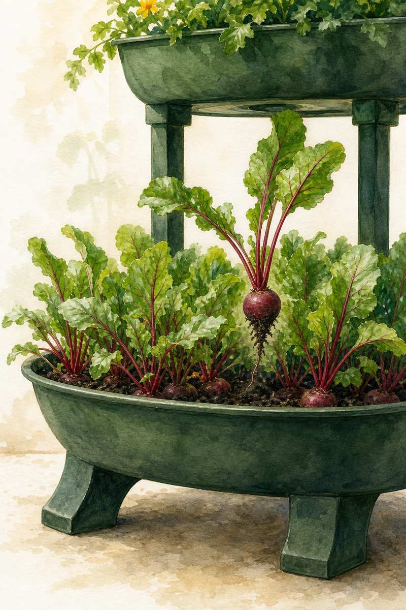 7. Baby Beets Grown for Roots and Greens — AI concept illustration