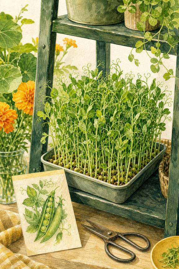 9. Pea Shoots Instead of Full-Size Peas — AI concept illustration