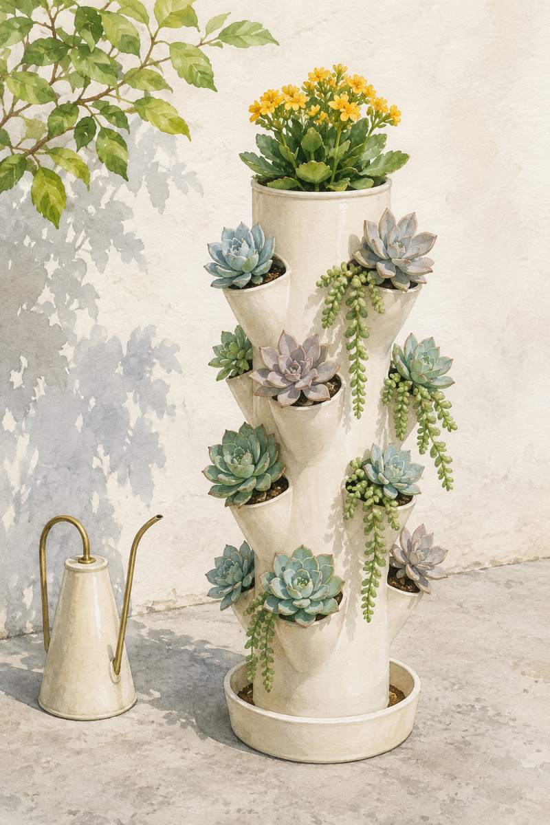 7. Fill a narrow strawberry tower with offsets — AI concept illustration